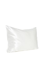 Slip White Queen Pillow Case & Pink Sleep Mask