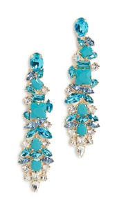 Stella + Ruby Turquoise Crystal Earrings