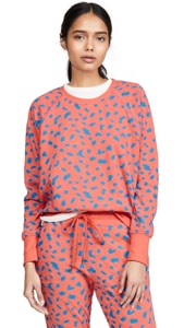SUNDRY Abstract Dot Fitted Sweatshirt