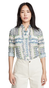 Tory Burch Printed Cotton Blouse