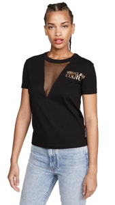 Versace Jeans Couture Mesh Inset Logo Tee