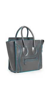 What Goes Around Comes Around Celine Grey Smooth Luggage Micro Bag