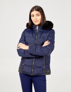 Blue Vanilla - Gabriella - quilt puffer jacket - 10 / navy