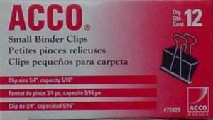 Acco S7071747 Binder Clips, 5/16