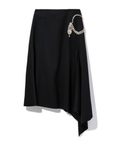 Asymmetircal embellished skirt
