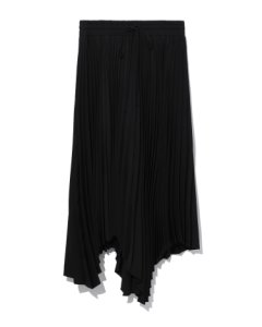 Asymmetrical pleated skirt