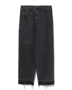 Cropped panelled jeans