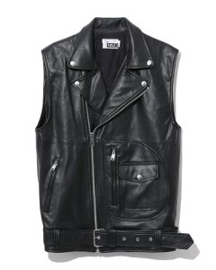Izzue - Faux leather biker vest