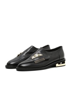 Coliac - Leather strap-over shoes