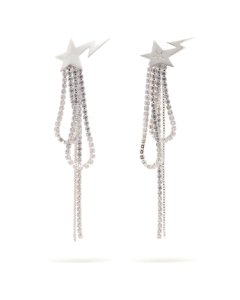 Logo star chains earrings
