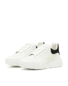 Raised-sole leather sneakers