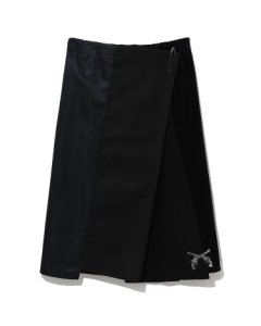 Strass-embellished pinned skirt