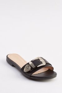 Buckle Detailed Slip On Shoes