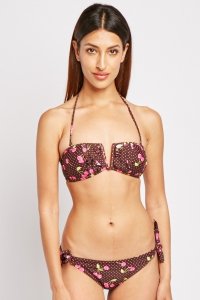 Everything5pounds.com - Cherry polka dot bikini set
