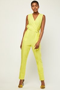 Everything5pounds.com - D-ring belted wrap jumpsuit