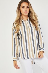 Embroidered Candy Stripe Shirt