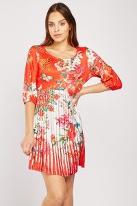 Everything5pounds.com - Encrusted floral contrast print dress