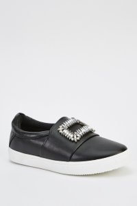 Everything5pounds.com - Encrusted front plimsolls