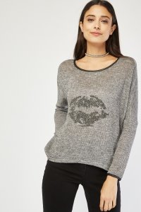Encrusted Lip Front Speckled Top