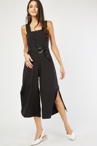 Everything5pounds.com - Flared leg belted jumpsuit