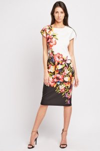 Everything5pounds.com - Floral pencil dress