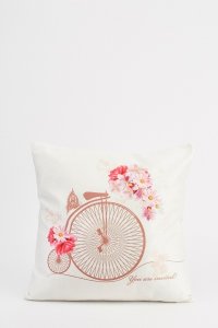 Floral Penny-Farthing Printed Cushion