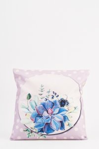 Floral Polka Dot Printed Cushion