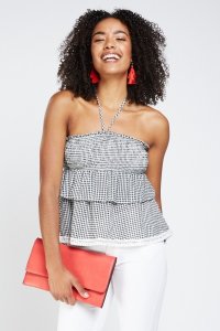 Frilly Layered Gingham Top