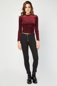 Funnel Neck Cord Top