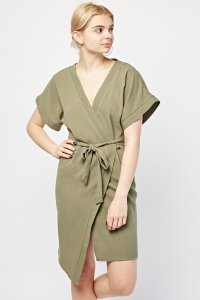 Kimono Sleeve Wrap Dress