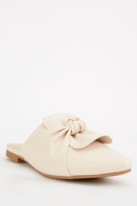 Everything5pounds.com - Knotted slip on flat mules