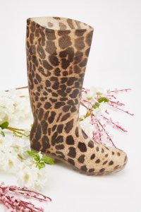Leopard Print Wellington Boots
