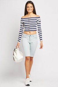Everything5pounds.com - Light blue low rise crop jeans