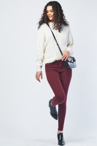 Everything5pounds.com - Mid rise wine skinny jeans