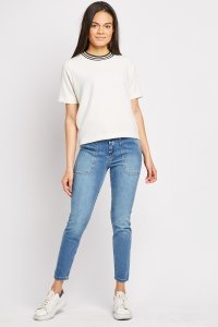 Everything5pounds.com - Oversized pocket front blue jeans
