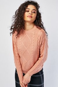 Everything5pounds.com - Plaited cable knitted jumper