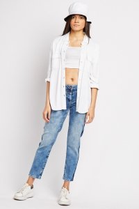 Relaxed Fit Washed Denim Jeans