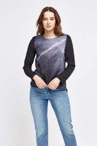 Speckled Front Casual Top