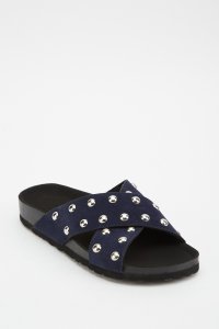Everything5pounds.com - Studded cross-strap sliders