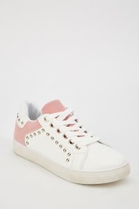 Studded Lace Up Trainers