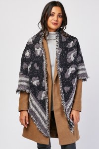 Everything5pounds.com - Textured leopard patern scarf