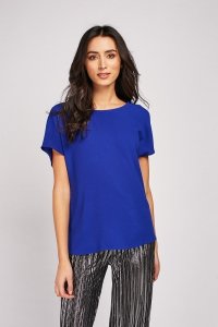Everything5pounds.com - Tie up back royal blue top