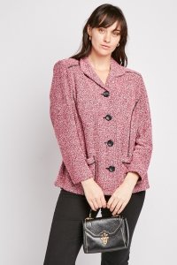 Top Stitched Textured Jacket