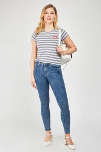 Everything5pounds.com - Washed denim blue skinny jeans