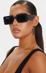 Black Oversized Square Frame Sunglasses