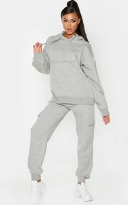 Prettylittlething - Grey pocket joggers, grey