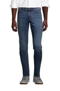 4 Way Stretch Jeans, Slim Fit, Men, Size: 30 30 Regular, Blue, Cotton-blend, by Lands' End
