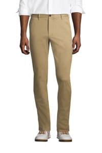 Everyday Stretch Chinos, Slim Fit, Men, Size: 30 Regular, Tan, Spandex, by Lands' End