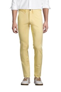 Everyday Stretch Chinos, Slim Fit, Men, Size: 30 Regular, Yellow, Spandex, by Lands' End