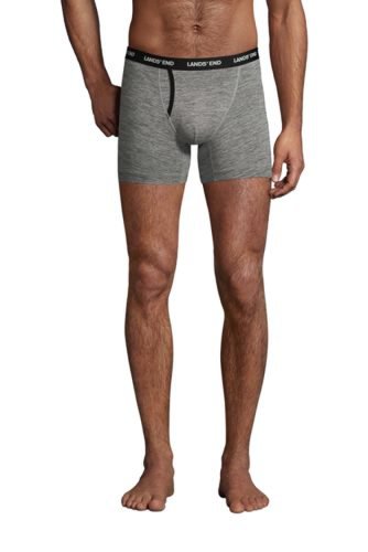 Jersey Trunks, 2-pack, Men, Size: 28-30 Regular, Grey, Cotton-blend, by Lands' End